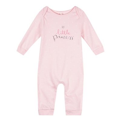 bluezoo Babies light pink 'Little Princess' sleepsuit